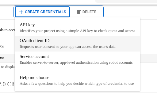 Oauth client ID